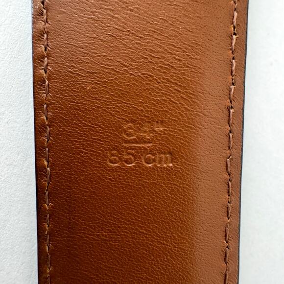 Coach Burnished Cowhide Leather Belt Black Men’s 34" (85 cm) 5950 - Picture 9 of 11